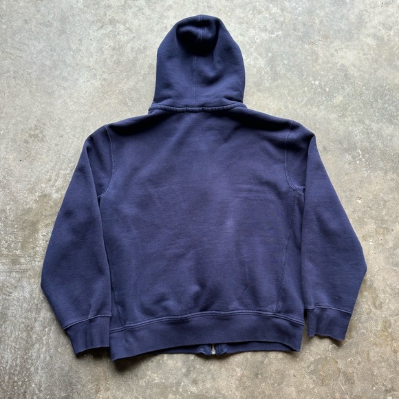 Vintage Polo Ralph Lauren Navy Blue Zip Up Hoodie - Picture 5 of 5